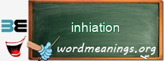 WordMeaning blackboard for inhiation